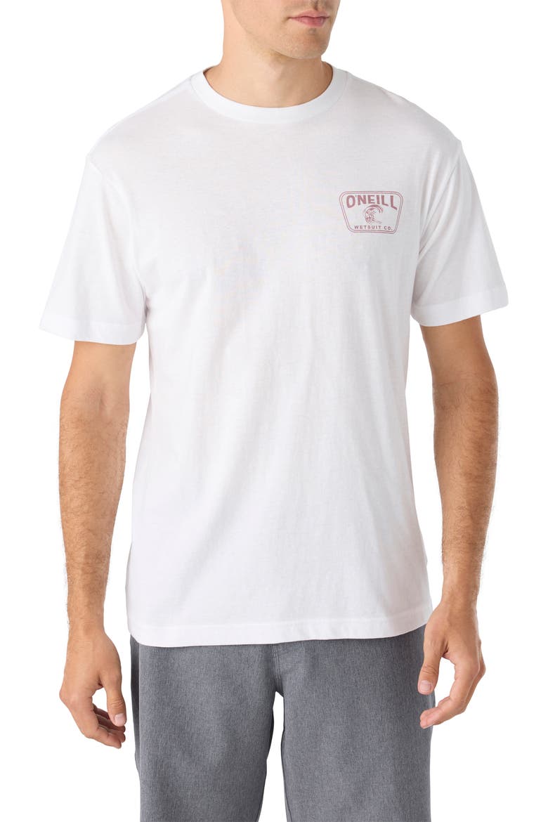 Clean Surf Cotton Graphic T-Shirt, Main, color, WHITE
