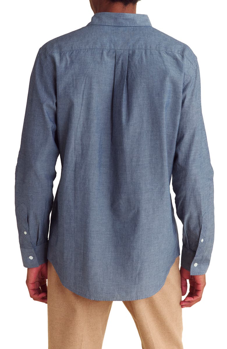 Billy Reid Holt Cotton Chambray Dress Shirt, Alternate, color,