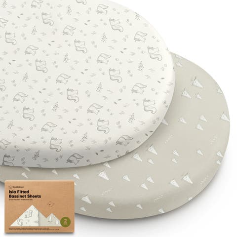 2-Pack Isla Fitted Bassinet Sheets