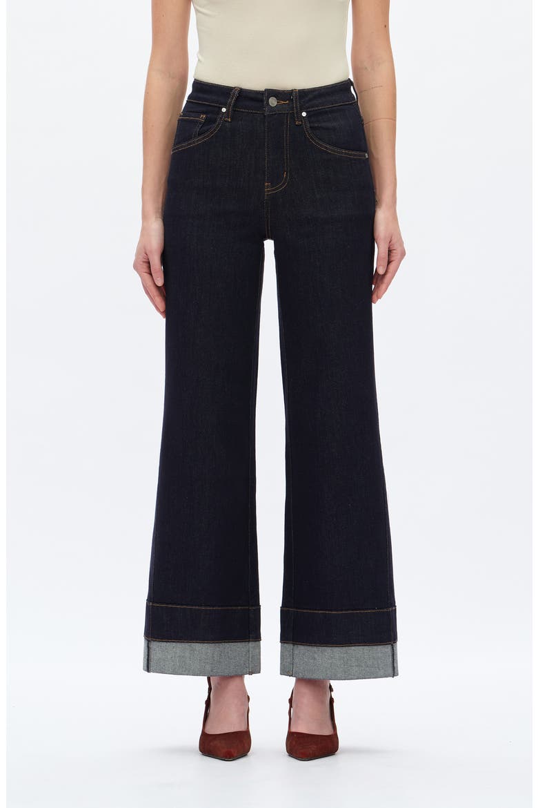 High Waist Wide Leg Jeans, Main, color, RINSE WASH
