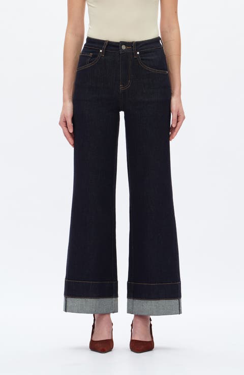High Waist Wide Leg Jeans (Rinse)