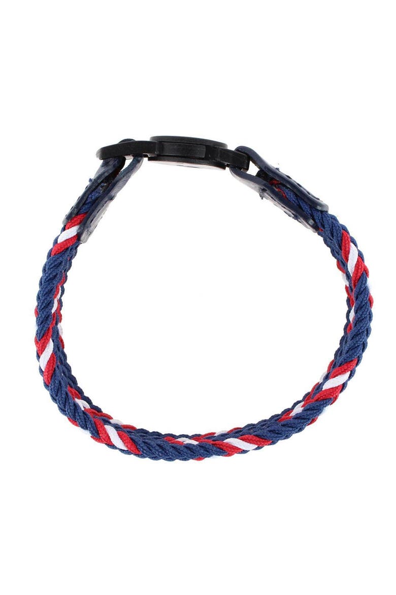 Rayden 18mm Mixed Colors Braided Golf Bracelet, Alternate, color, Blue, Red, and White Diamond