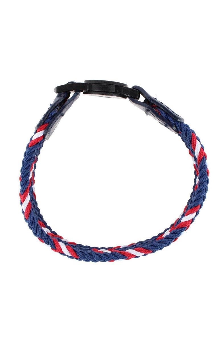 Trafalgar Rayden 18mm Mixed Colors Braided Golf Bracelet, Alternate, color, Blue, Red, And White Diamond
