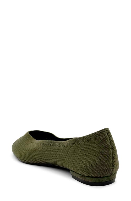 Chelsea Crew Flight Knit Flat In Green Knit