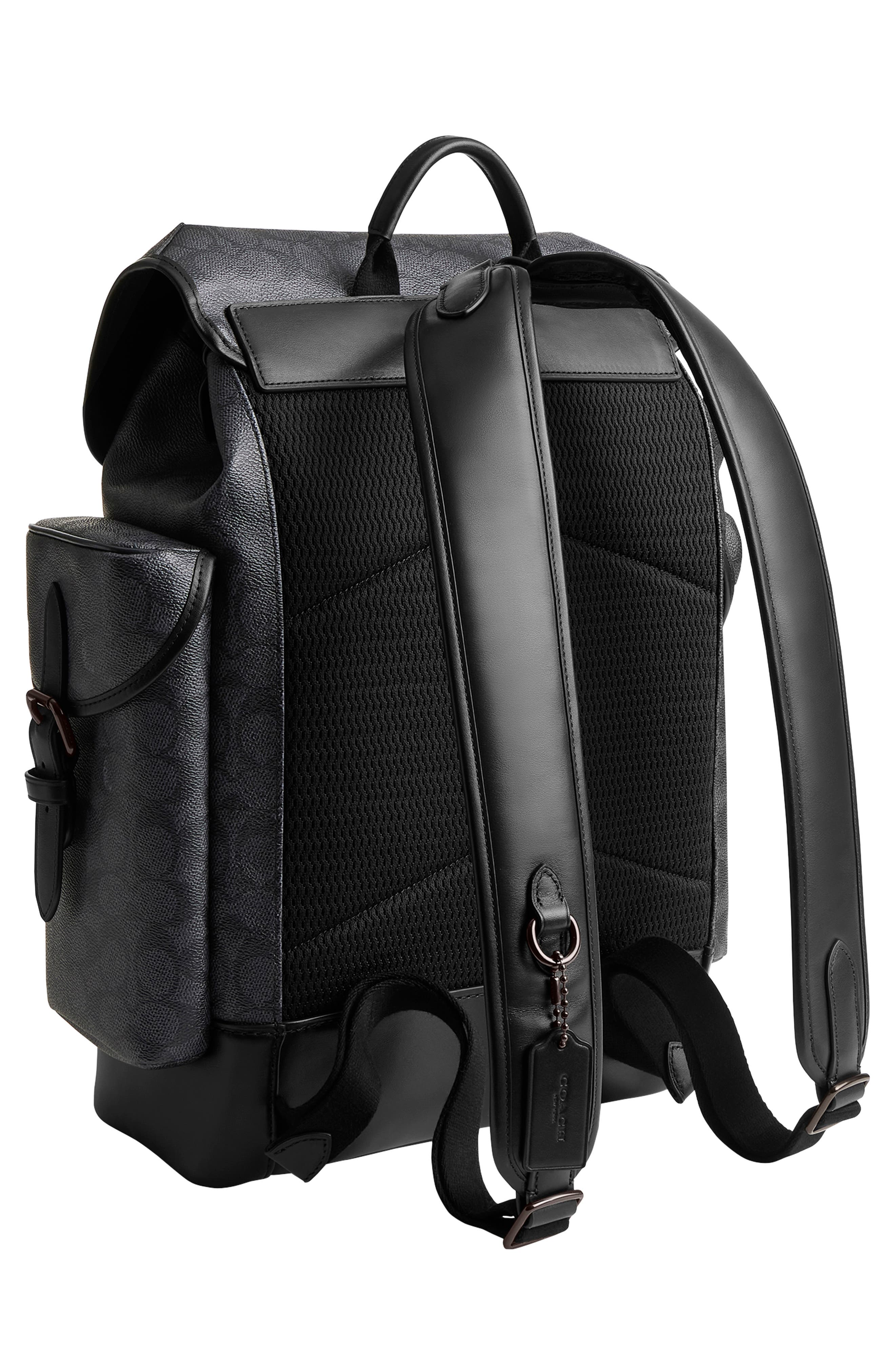 COACH Hitch Coated Canvas Backpack, Alternate, color, 