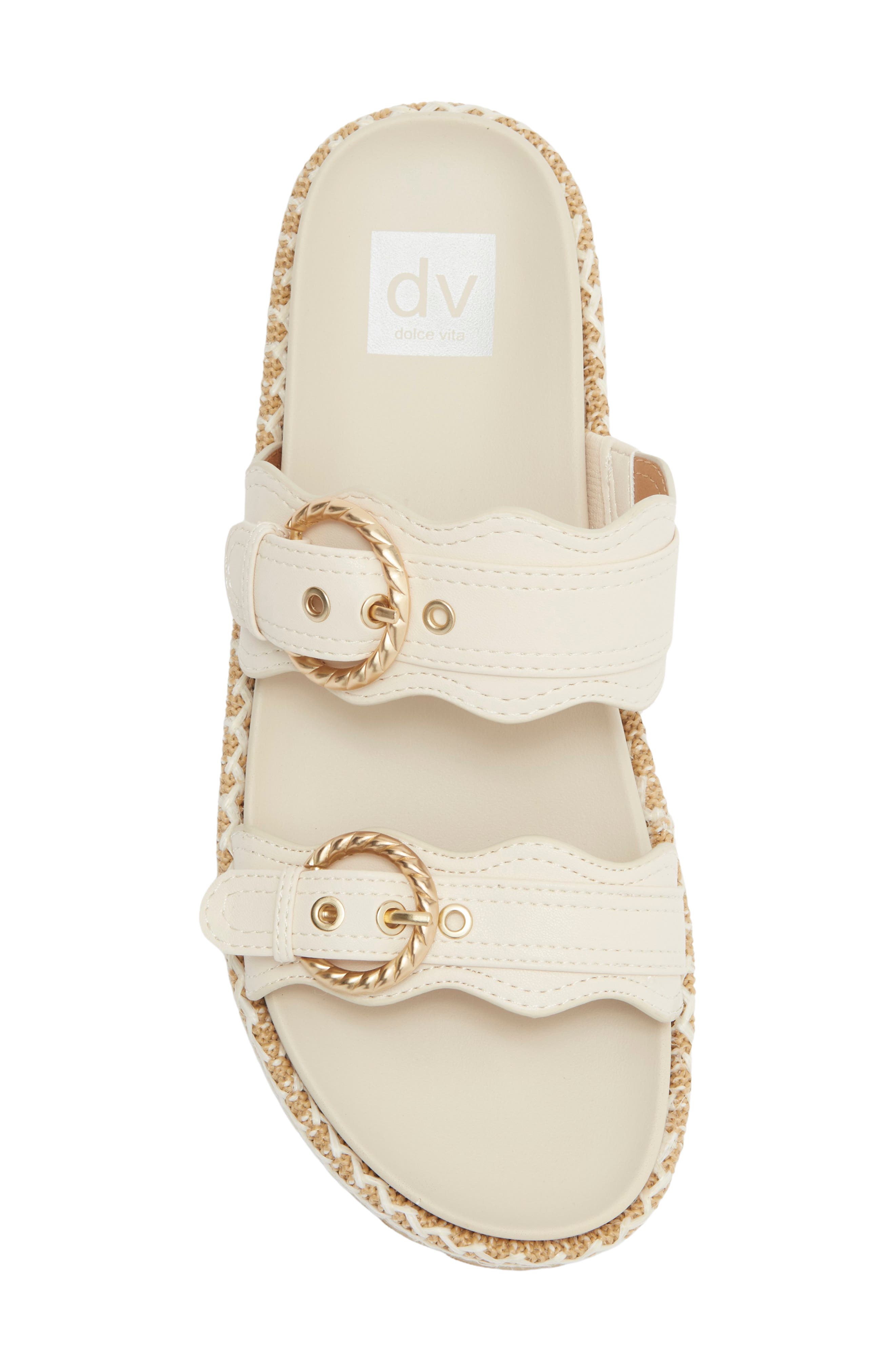 Serpent Platform Slide Sandal, Alternate, color, IVORY MULTI