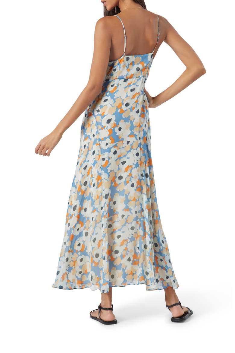 Markus Floral Silk Maxi Dress, Alternate, color, PERSIMMON BLUE MULTI