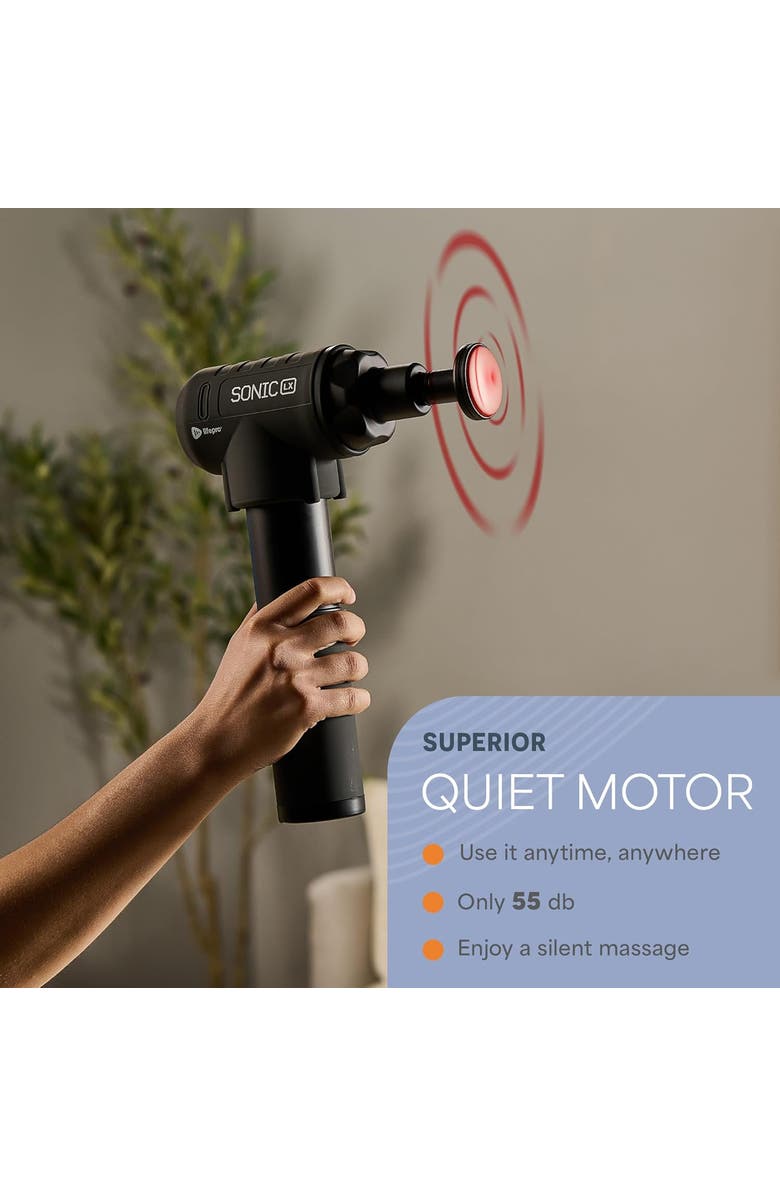 Lifepro Sonic LX Heated Deep Tissue Massage Gun Portable Handheld Percussion Massager, Alternate, color, 