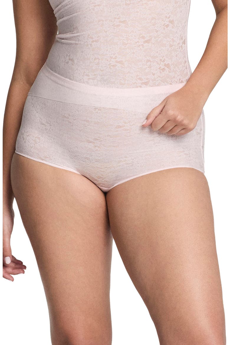 SPANXsupersmooth® Day to Date Night Lace Boyshorts, Main, color, ROSEBUD