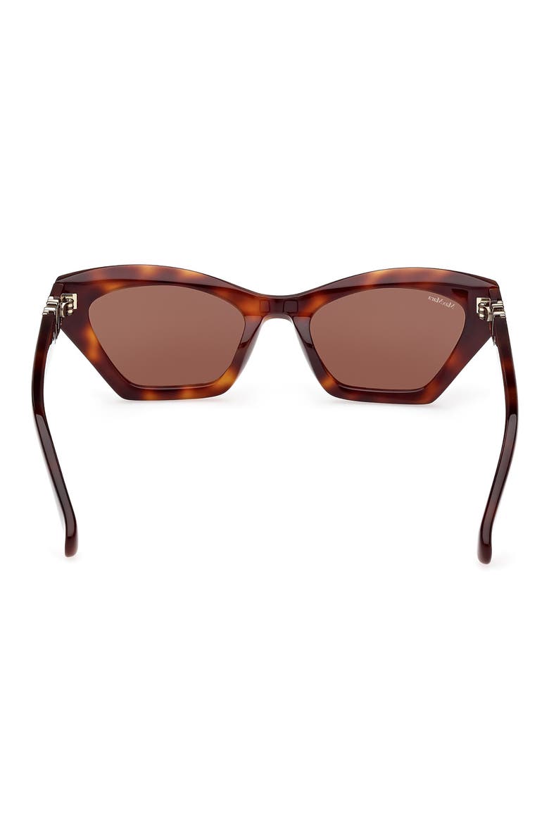 52mm Cat Eye Sunglasses, Alternate, color, DARK HAVANA / BROWN