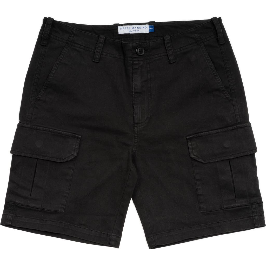 Peter Manning Cargo Shorts In Black