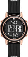 SKECHERS Westport Digital Silicone Strap Watch, 40mm