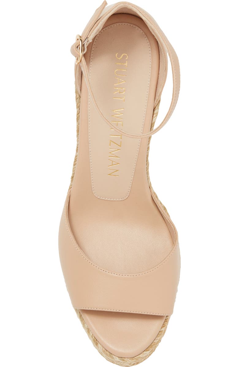 Stuart Weitzman Nudist Curve Espadrille Wedge Sandal, Alternate, color,
