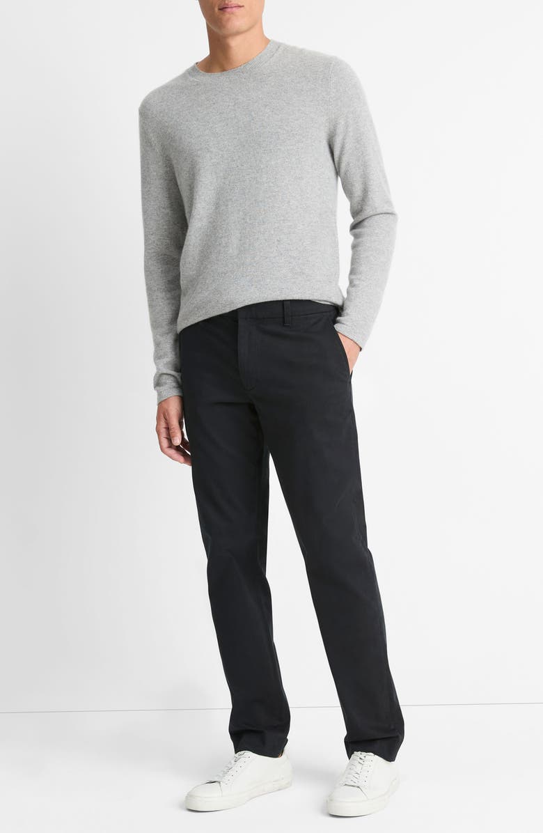 Vince Dylan Peached Stretch Cotton Chinos, Alternate, color, Black