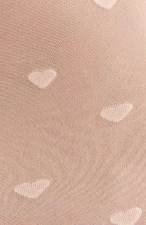Nordstrom Heart Sheer Cotton Blend Ankle Socks