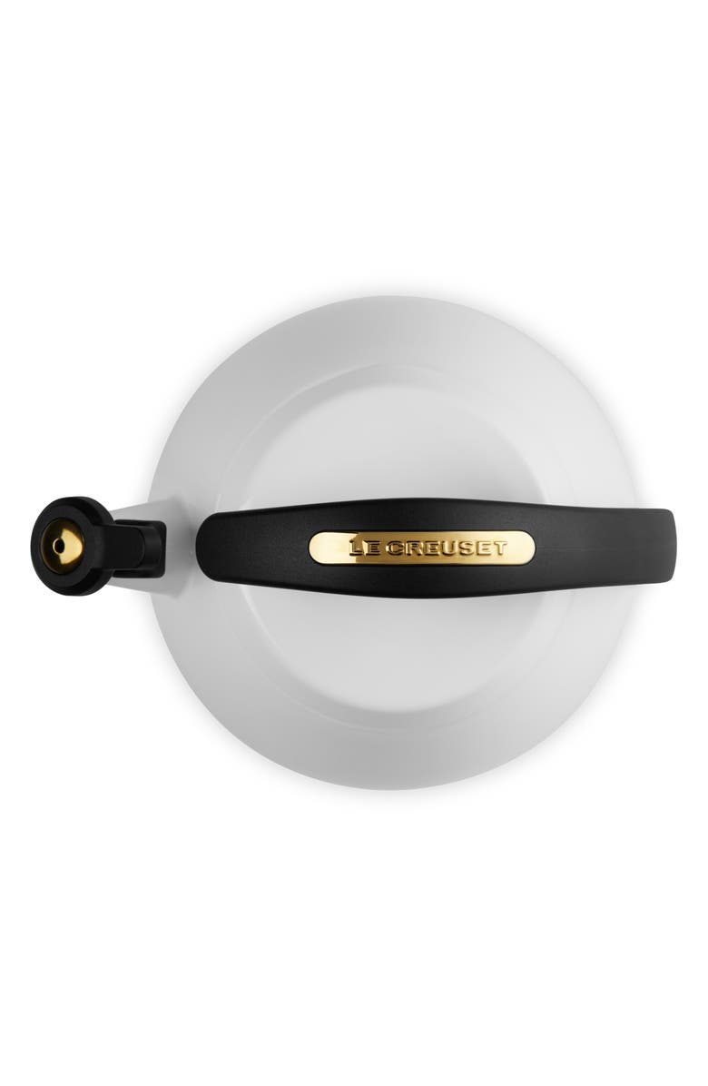 Le Creuset 2.2-Quart Enameled Stainless Steel Whistling Cloche Kettle, Alternate, color, White