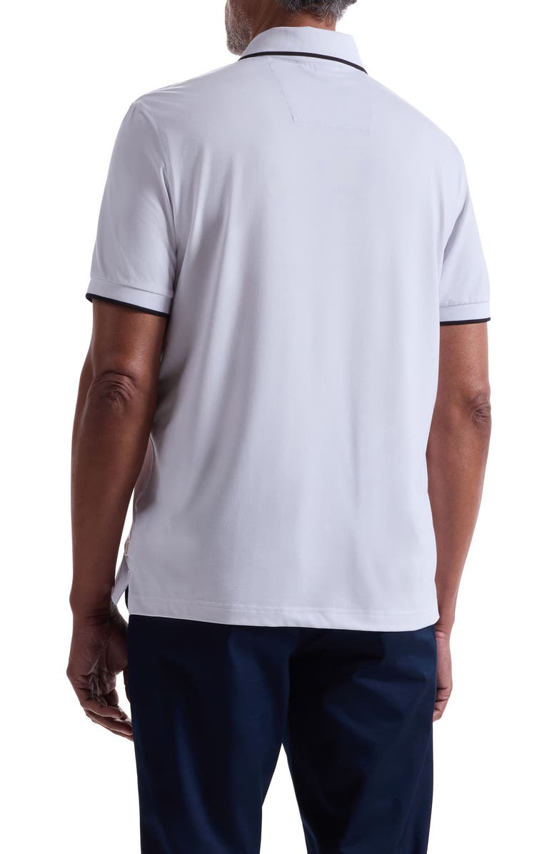 Bugatchi Three-Button Performance Polo, Alternate, color, White