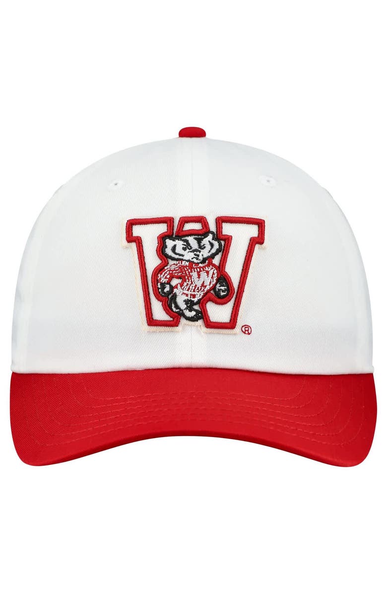 Under Armour Men's Under Armour White/Red Wisconsin Badgers Throwback Snapback Hat, Alternate, color, White