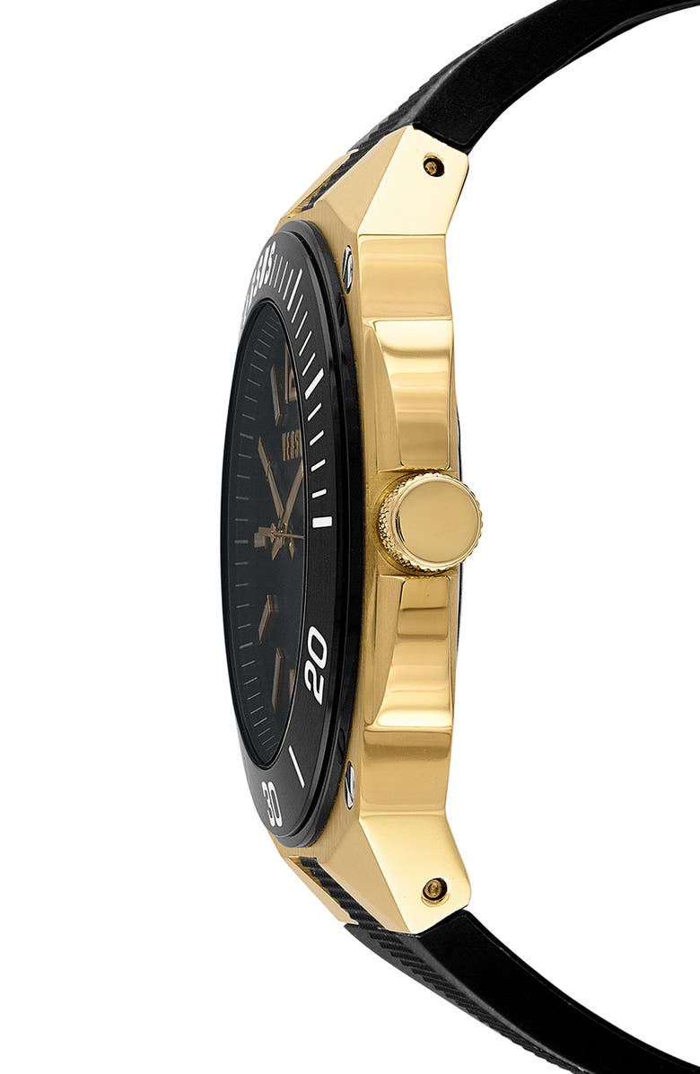 VERSUS Versace Versus Reaction Three-Hand Quartz Silicone Strap Watch, 48mm, Alternate, color, 