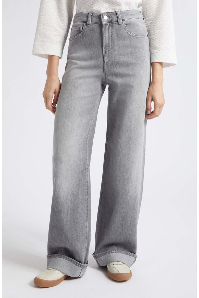 Wide Leg Denim Pants, Main, color, GREY