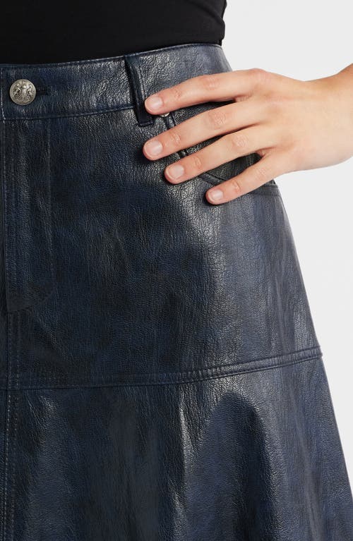 Kobi Halperin Rhea Faux Leather Midi Skirt In Black