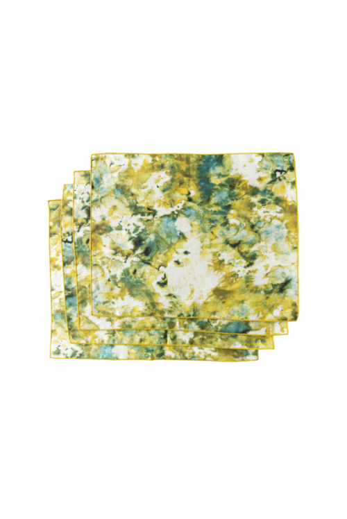 Goldie Home Green Marble Placemat Set Of 4 In Green Marble