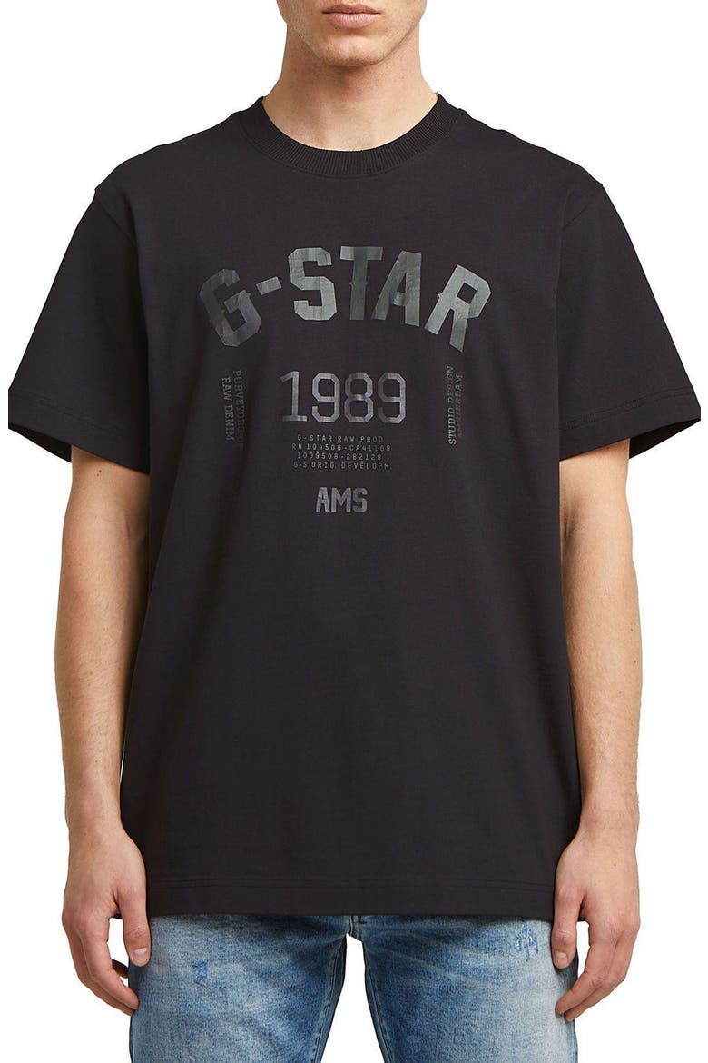 89 Organic Cotton Graphic T-Shirt, Main, color, DARK BLACK