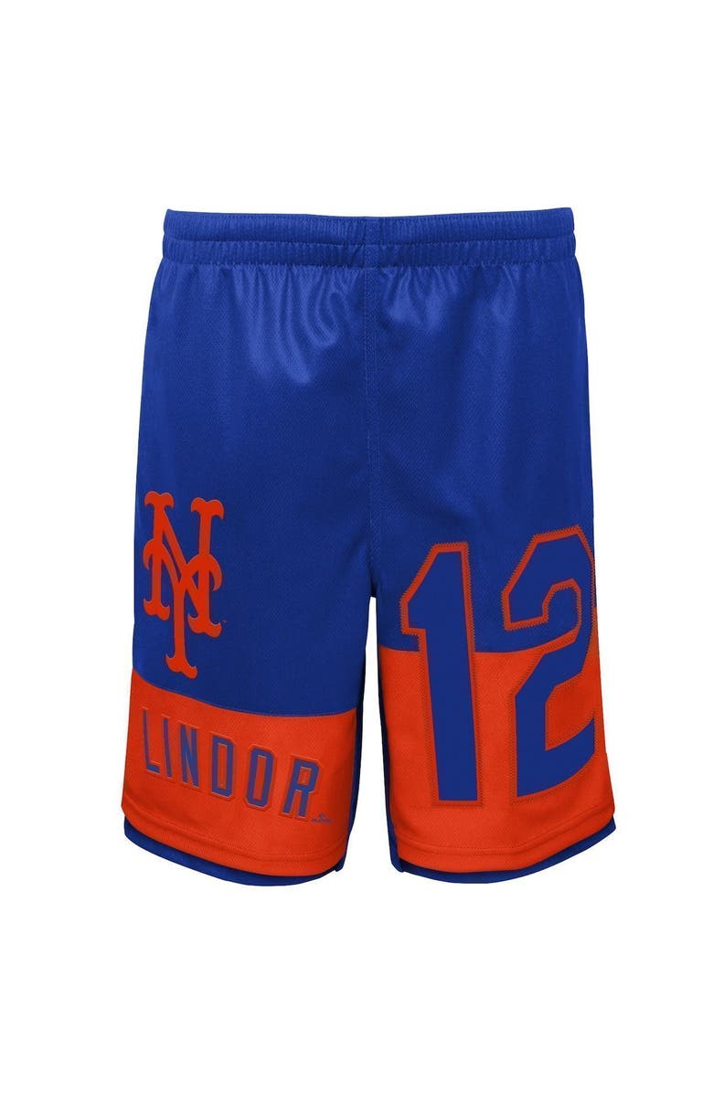 Outerstuff Youth Francisco Lindor Royal New York Mets Pandemonium Name & Number Shorts, Alternate, color, Royal