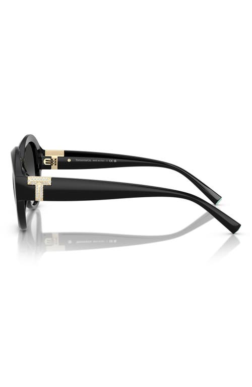 Tiffany & Co . 53mm Gradient Round Sunglasses In Black