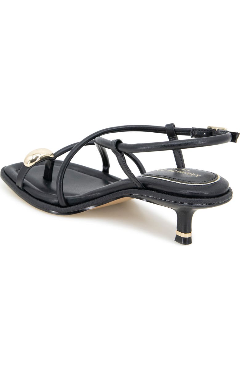 Kenneth Cole Gatlyn Ankle Strap Kitten Heel Sandal, Alternate, color, Black