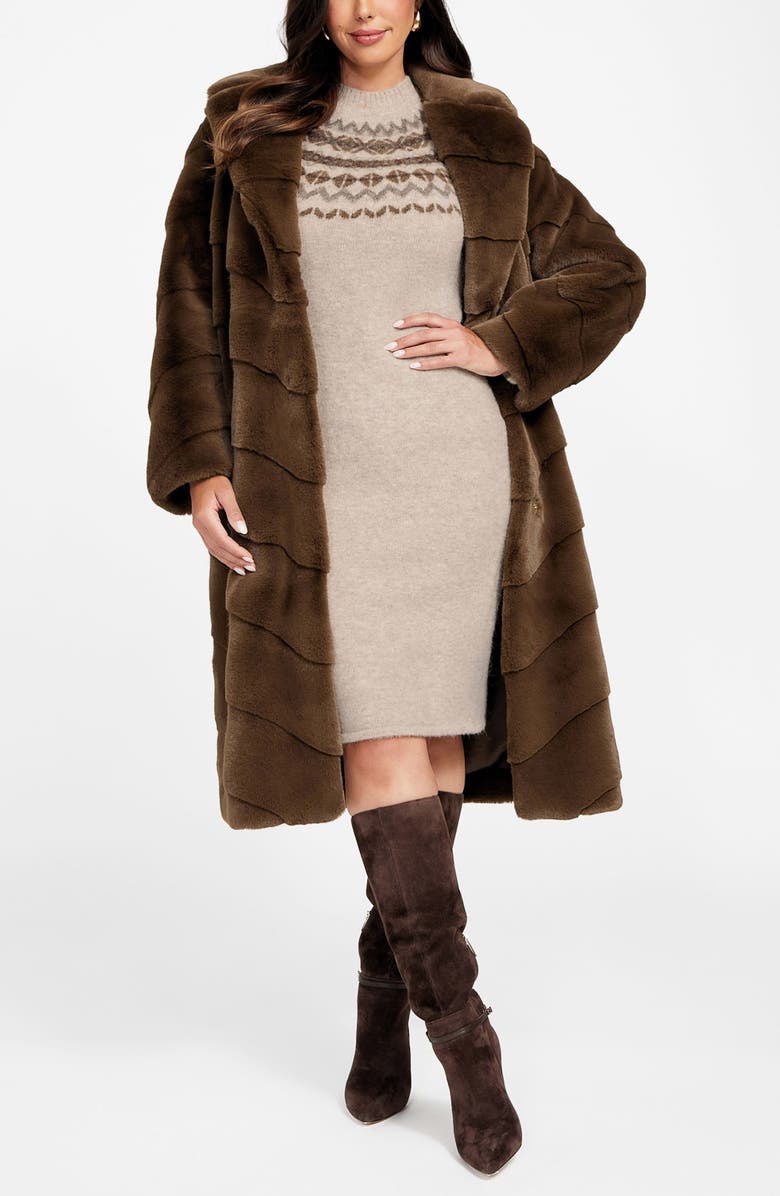 Marciano Akila Jacquard Detail Long Sleeve Sweater Dress, Alternate, color, Beige Multi