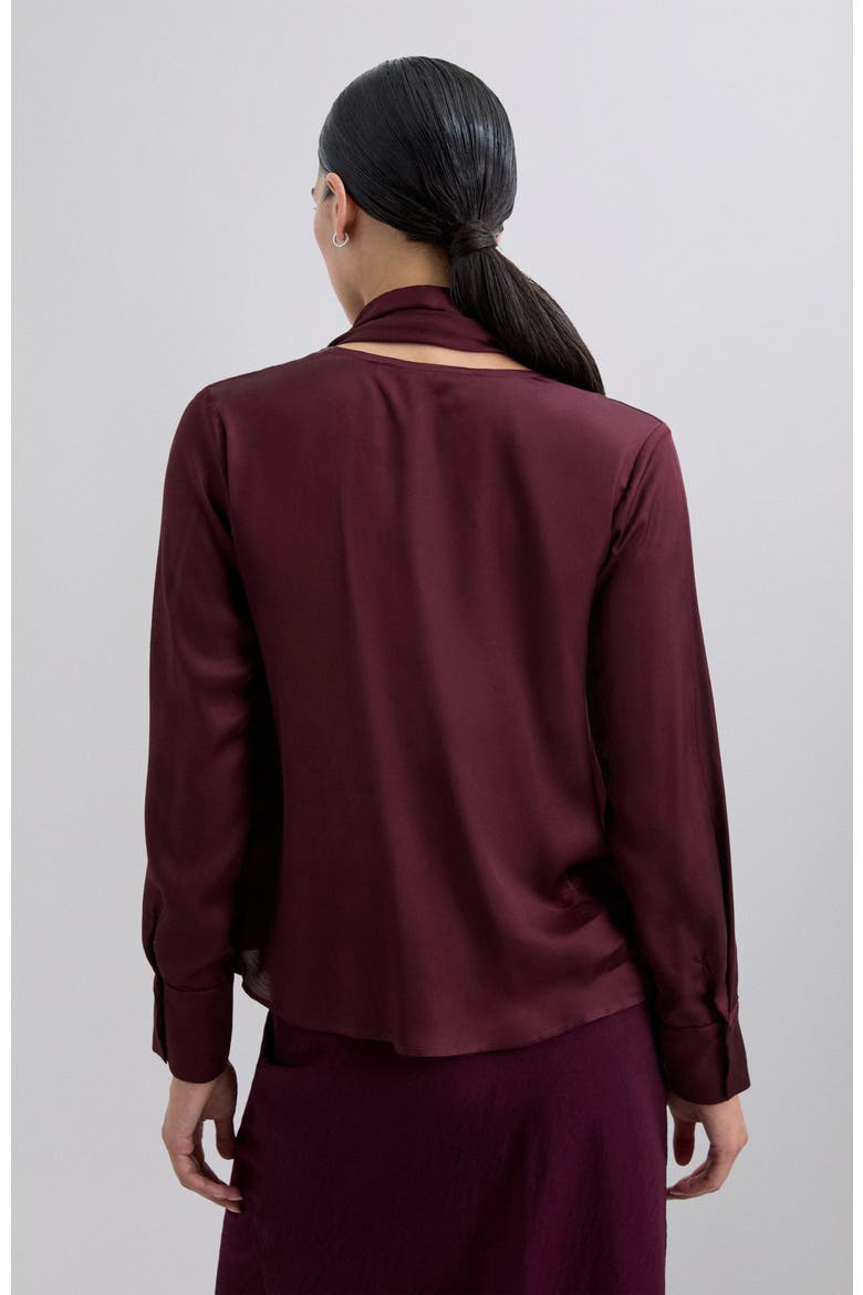 Saten Shirt, Alternate, color, Burgundy