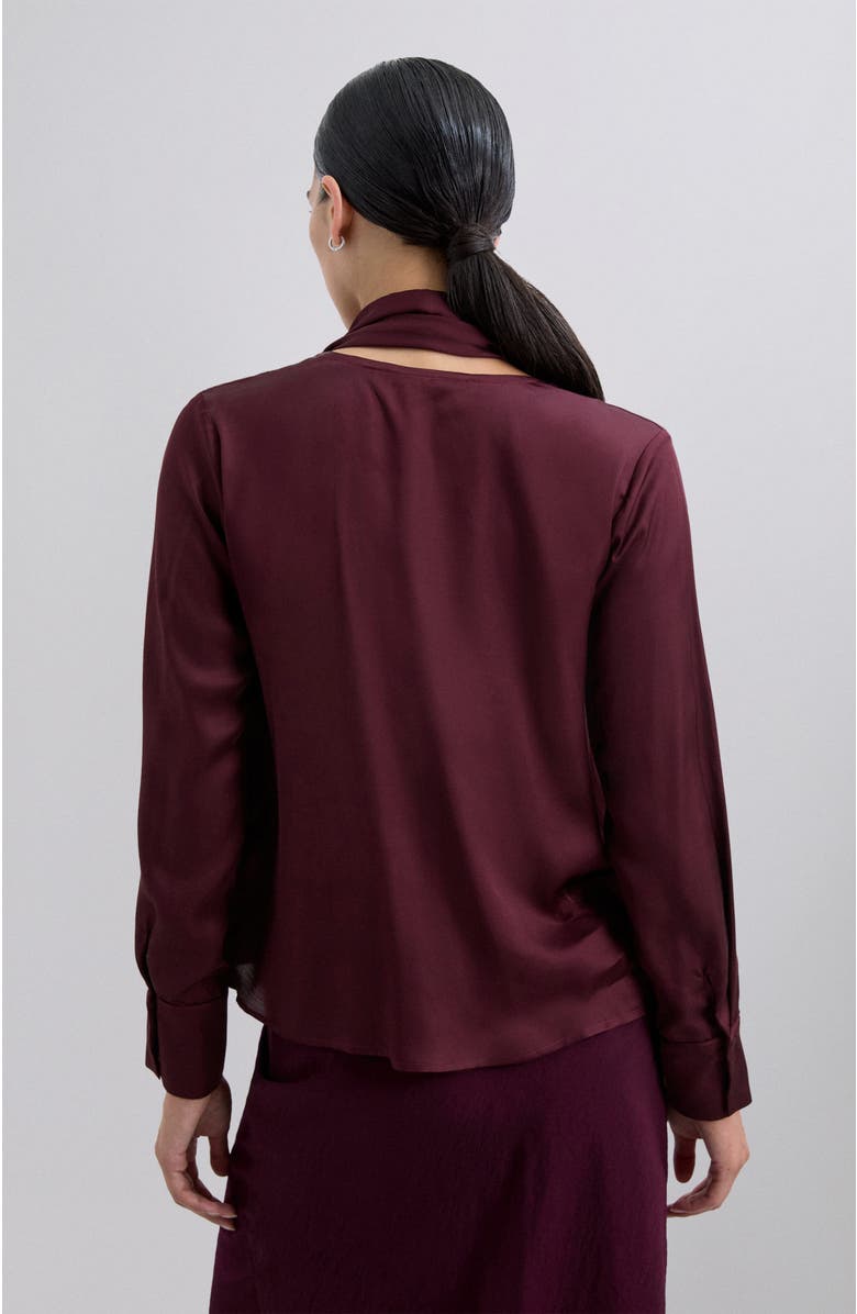 Scalpers Saten Shirt, Alternate, color, Burgundy