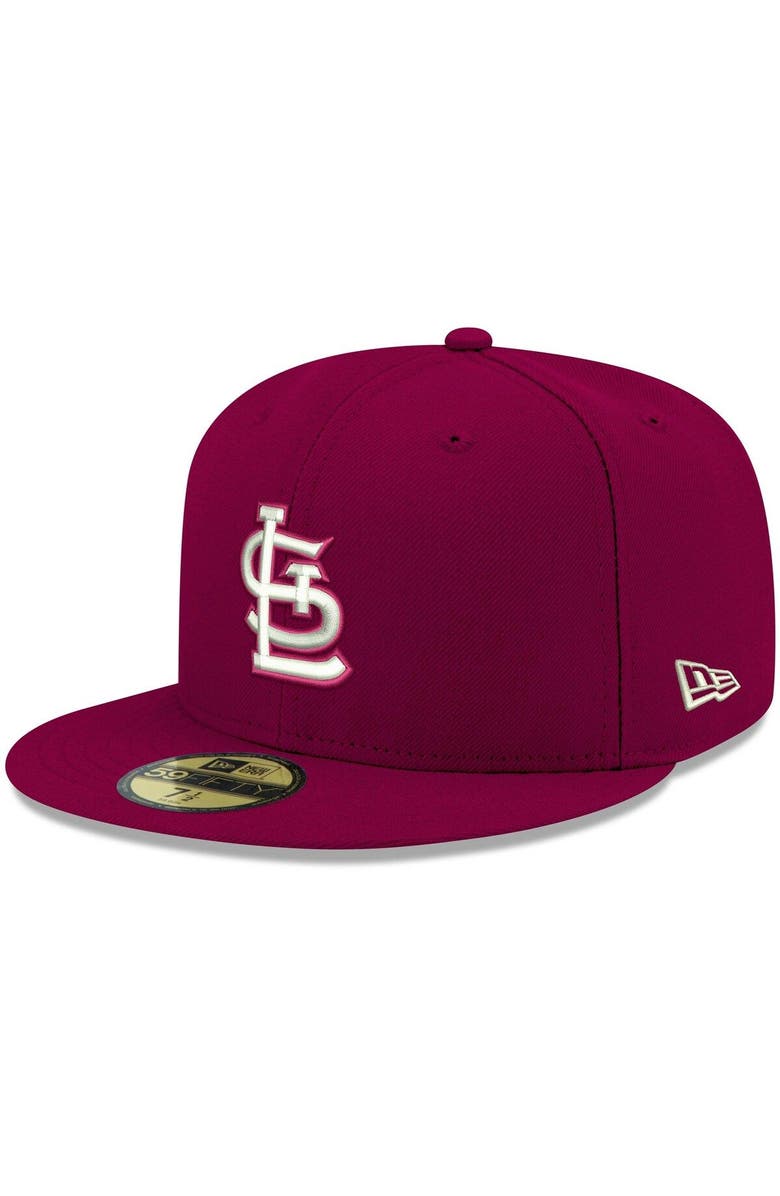 New Era Men's New Era Cardinal St. Louis Cardinals White Logo 59FIFTY Fitted Hat, Main, color, Cardinal