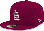 New Era Men's New Era Cardinal St. Louis Cardinals White Logo 59FIFTY Fitted Hat