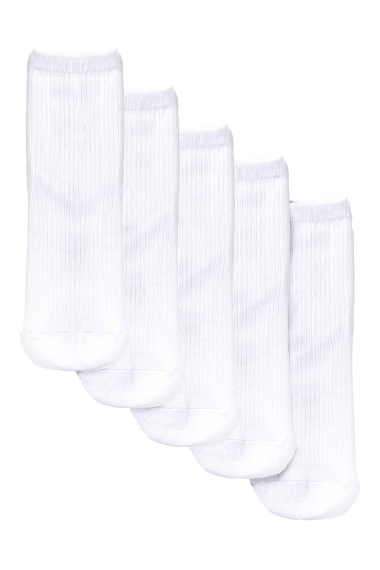 5-Pack Everyday Ankle Socks, Main, color, WHITE