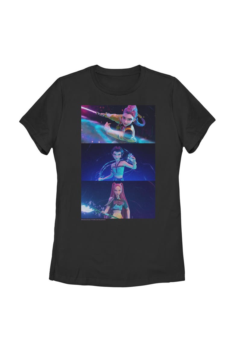 Women's Group Shot Trio Short Sleeve Graphic T-Shirt, Main, color, Black