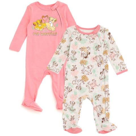 Lion King 2-Pack Footed Sleep N' Play Coveralls