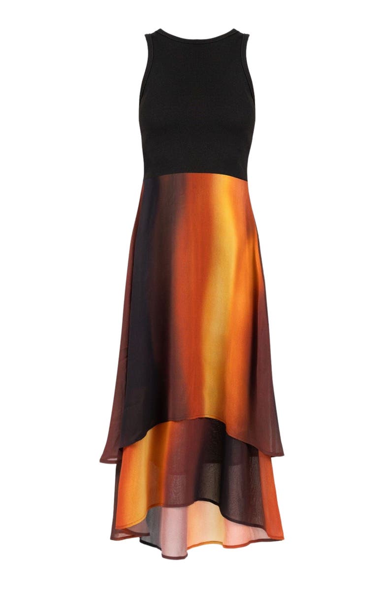 Saint + Sofia Etta Layered Dress, Alternate, color, Amber