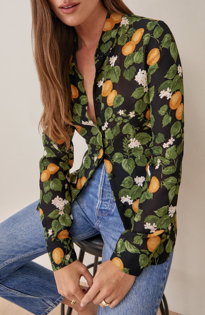 Reformation Violet Blouse, Alternate, color, 