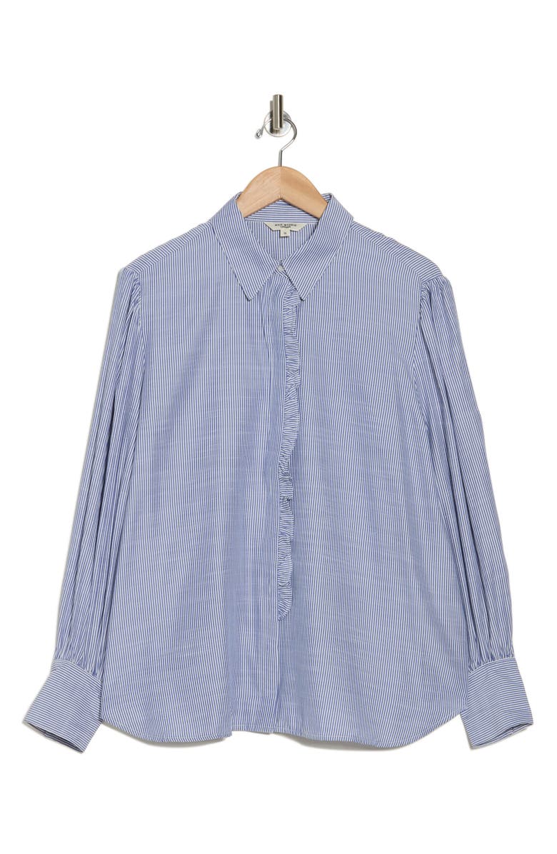 MAX STUDIO Ruffle Button Front Blouse, Alternate, color,