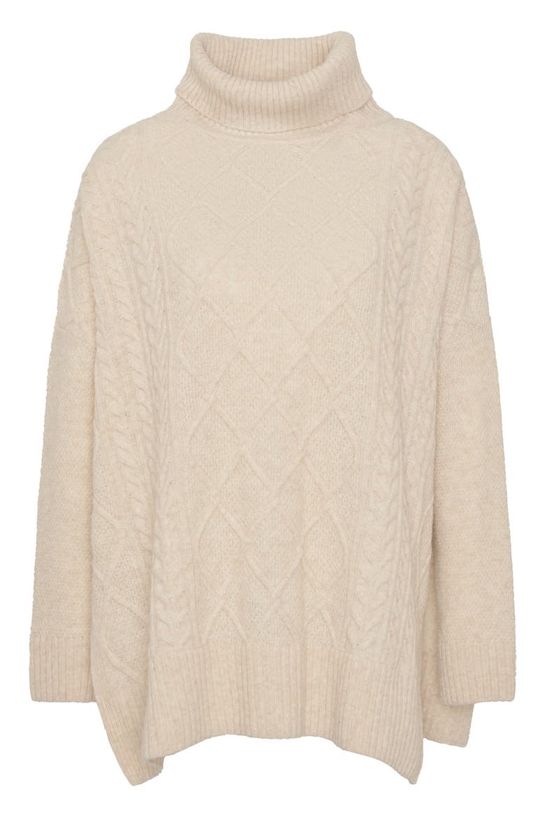 Burne Wool Blend Turtleneck Sweater, Alternate, color, OATMEAL