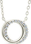 Sterling Forever Interlocking Cubic Zirconia Pendant Necklace
