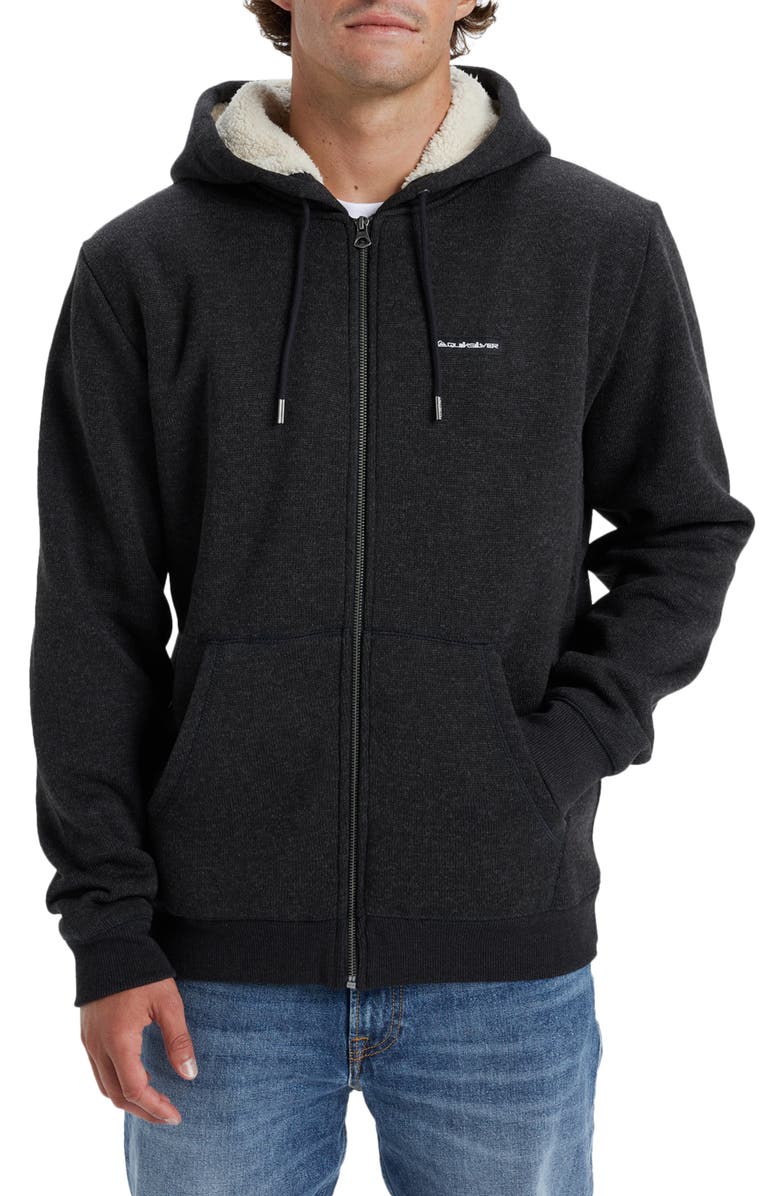 Quiksilver Keller Faux Shearling Lined Hoodie, Main, color,
