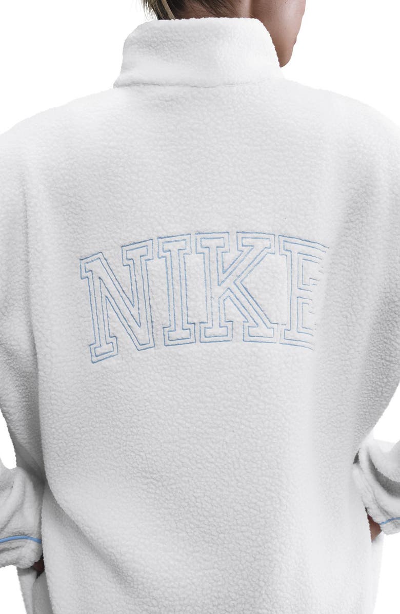 Nike Sportswear Textured Fleece Graphic Zip-Up Jacket, Alternate, color, Sail/ Celestine Blue/ Sail