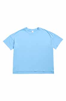 90 DEGREE BY REFLEX Deluxe Textured High Low Activewear T-Shirt