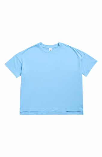 90 DEGREE BY REFLEX Deluxe Textured High Low Activewear T-Shirt