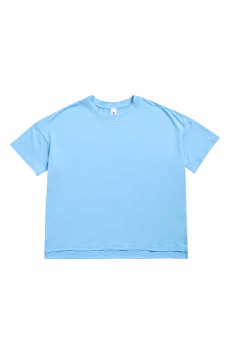 90 DEGREE BY REFLEX Deluxe Textured High Low Activewear T-Shirt