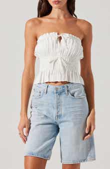 ASTR the Label Biffy Strapless Tiered Top