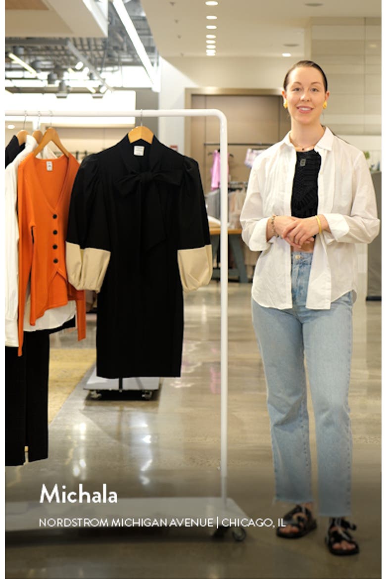 Harbison Balloon Long Sleeve Minidress video